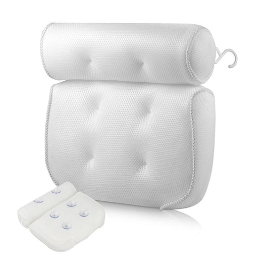 3D Spa Mesh Bath Pillow Neck Back Support Bathtub Tub Cushions